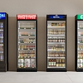 Freezer Beverage Cabinet Refrigerator Cabinet Wine Cabinet Beverage Display Cabinet Beverage Sale Cabinet 3d model