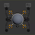 Yellow Ocean Sub Underwater Vehicle With Spherical Cabin And Metal Frame