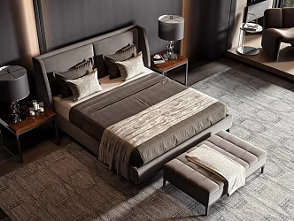 Style Commodity Bed 3d model