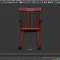 Wooden Rocking Chair With Traditional Design And Sturdy Armrests For Comfortable Seating