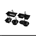Modern Black Kitchen Sinks in Different Styles with Faucet for Home Use