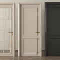 Modern Hinged Doors in Various Colors and Designs with Golden Handles for Home Interior