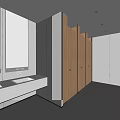 Public Toilet Public Toilet Partition 3d model