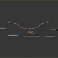 Toy Train Track Construction Components Including Curved Rails Straight Sections And Connectors 3d model