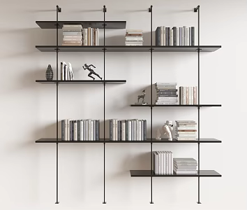 Wall Bookshelf 3d model