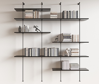 Wall Bookshelf 3d model