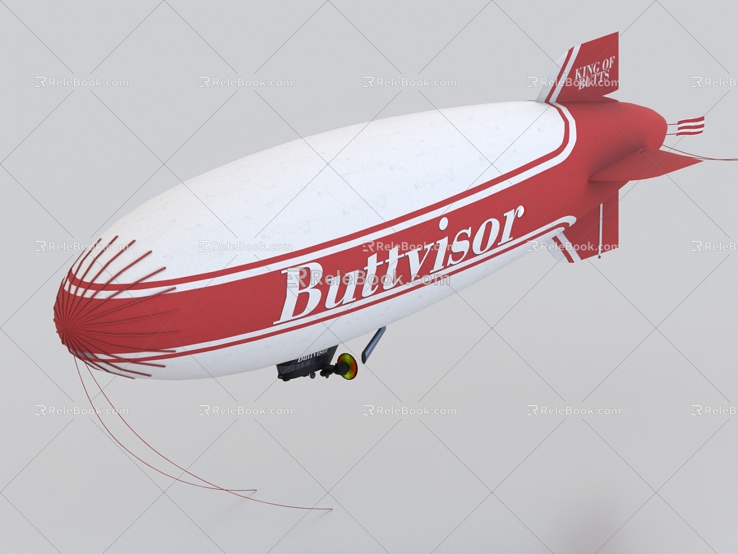 Airship spacecraft hot air balloon vehicle 3d model