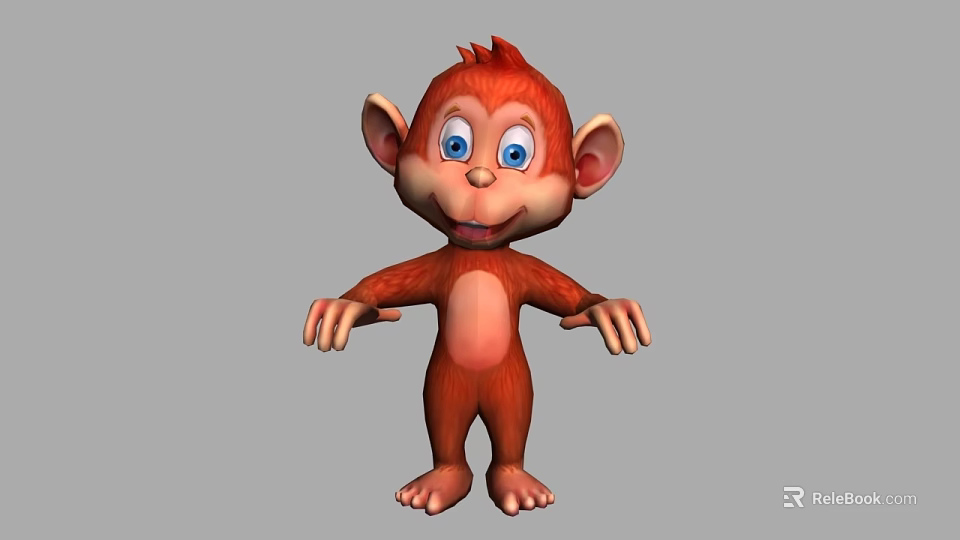 Cute 3D Cartoon Reptile Character With Colorful Scales And Friendly Expression 3d model 