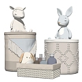 Modern Storage Basket Children's Toy Basket Plush Toy 3d model