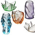 Colorful Ceramic Vessels With Various Shapes And Textured Surfaces For Home Decor
