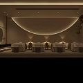 SPA Sauna Interior Design With Relaxing Ambient Lighting And Massage Tables