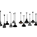 Various Pendant Lights in Metal Glass Shades Industrial Modern Design for Dining Living Areas