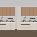 Simple Wine Cabinet Sideboard 3d model