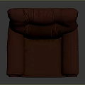 Stylish Red Upholstered Armchair With Comfortable Tufted Backrest And Plush Armrests