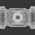 Double Sided Stone Hammer Weapon With Glowing Orange Runes And Wooden Handle
