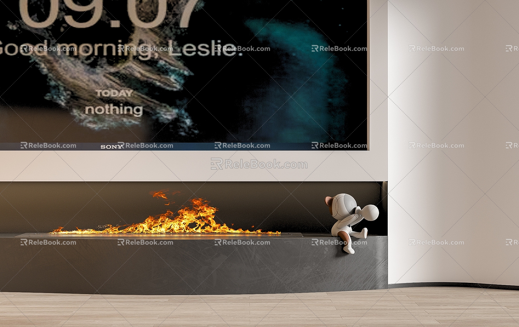 Modern Fireplace Fireplace Electronic Fireplace Stove 3d model