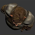 3D Rendered Fantasy Dwarf Character Smiling Wearing Leather Armor And Holding Dagger