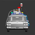 Functional Ghostbusters Themed Car With Roof Equipment And Iconic Logo