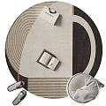 Modern round carpet decoration 3d model