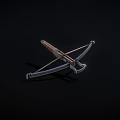 3D Rendered Crossbow Weapon Featuring Metal Bow And Detailed Mechanical Parts