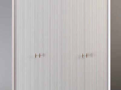 Modern Luxury Dresser With Striped Design And Golden Handles For Interior Decor 3d model