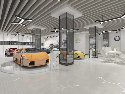 Hyundai 4S shop car class exhibition hall car exhibition hall car shop exhibition hall 3d model