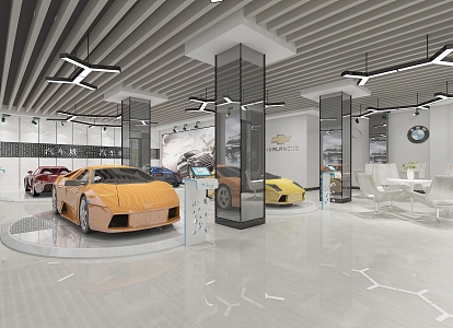 Hyundai 4S shop car class exhibition hall car exhibition hall car shop exhibition hall 3d model