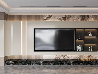 Modern background wall Marble background wall Living room background wall Rock board background wall Hanging TV background wall Stone TV background wall 3d model