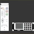 DZANK PLUS Computer Device Featuring Control Panel Display Screen Buttons And Colored Ports