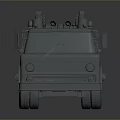 Detailed Fire Truck Model With Rescue Equipment And Pipes For Emergency Use