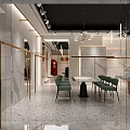 OUSHA Clothing Store Modern Glass Facade With Apparel Display And Decorative Elements