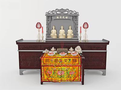 New Chinese Buddha Statues 3d model