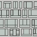 Various Modern Window Designs With Different Frame Styles And Glass Types 3d model