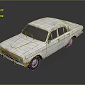 Vintage White Classic Car With Retro Body Design And Chrome Accents