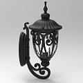 European-style outdoor wall lamp 3d model