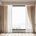 curtain fabric curtain gauze curtain fabric curtain 3d model