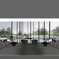 Modern reception area Sales office Negotiation area Rest area 3d model