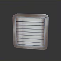 Metal Ventilation Grille With Square Frame And Louvered Slats For Industrial Use