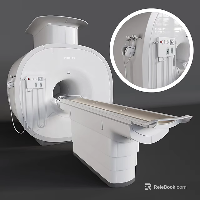 Philips Medical Imaging CT Scanner With Scanning Table And Control Panel 3d model