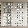 Modern Architectural Components Featuring Grilles With Square Circular Holes And Perforated Designs