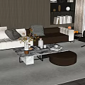 Modern Coffee Table Square Coffee Table Letters Coffee Table Marble Coffee Table Coffee Table Ornaments 3d model