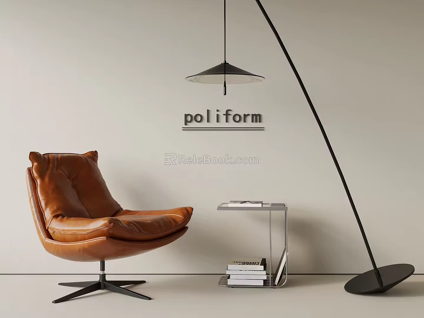 Modern Simple Casual Sofa Single Sofa Side Floor Lamp 3d model