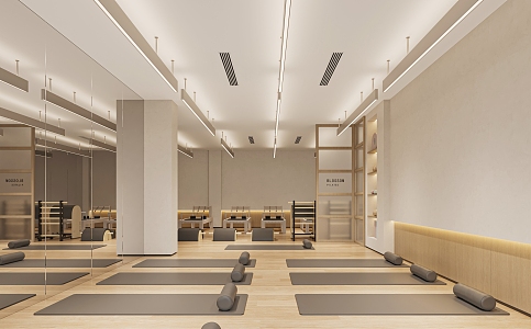 Modern Pilates Yoga Cafe 3d model