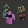 Stylish Harness Tops In Leather Patterned And Beige Styles On Display Mannequin