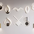 Modern Wall Lamps With Curved Circular Linear And Geometric Designs In Black White And Golden