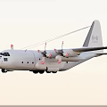 White Fighter Jet Featuring Four Propellers Long Fuselage Red Wing Markings And Tail Number