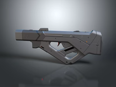 Futuristic Weapon Gun With Sci Fi Metallic Design And Modern Tech Features 3d model