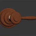 Classic Wooden Gavel Household Essential With Golden Accent And Stable Base Design
