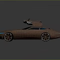 Futuristic Sports Car With Gull Wing Doors And Unique Textured Body Design