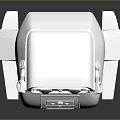 White Desktop Smart Robot With Camera Eyes And Movable Arms For Computer Users